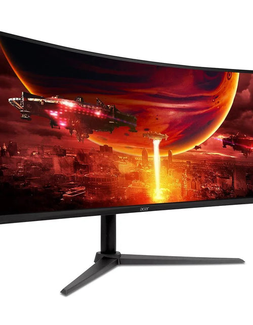 Load image into Gallery viewer, Nitro XZ342CU V3Bmiiphx 34&quot; 1500R 21:9 Curved QHD (3440 X 1440) AMD Freesync Premium Gaming Monitor, 180Hz Refresh Rate, 1Ms VRB, VESA Displayhdr 400, VESA Mounting Compliant (1 X Display Ports &amp;
