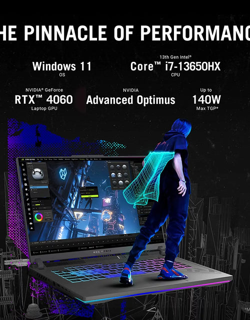 Load image into Gallery viewer, ROG Strix G16 (2023) Gaming Laptop, 16” 16:10 FHD 165Hz, Geforce RTX 4060, Intel Core I7-13650Hx, 16GB DDR5, 1TB Pcie SSD, Wi-Fi 6E, Windows 11, Eclipse Gray
