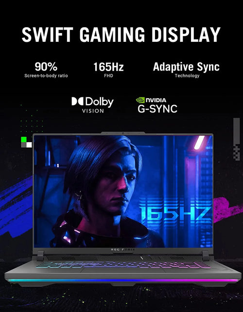 Load image into Gallery viewer, ROG Strix G16 (2023) Gaming Laptop, 16” 16:10 FHD 165Hz, Geforce RTX 4060, Intel Core I7-13650Hx, 16GB DDR5, 1TB Pcie SSD, Wi-Fi 6E, Windows 11, Eclipse Gray
