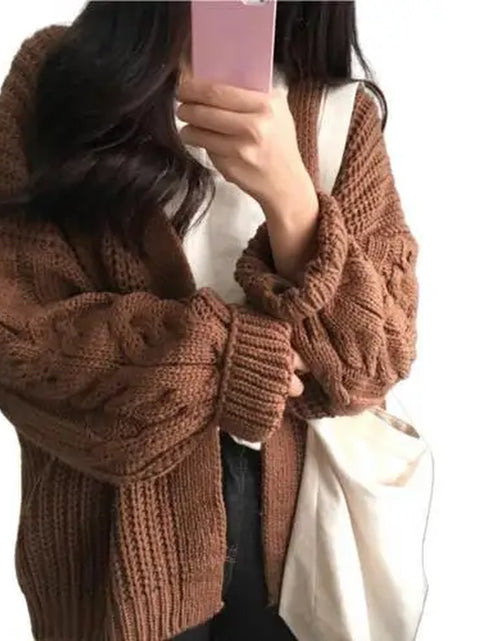 Load image into Gallery viewer, 70% Dropshipping!2021 New Women&#39;S Cardigan Jacket Pocket Sweater Long Women&#39;S Warm Sweater Knitted Women Sweater Winter
