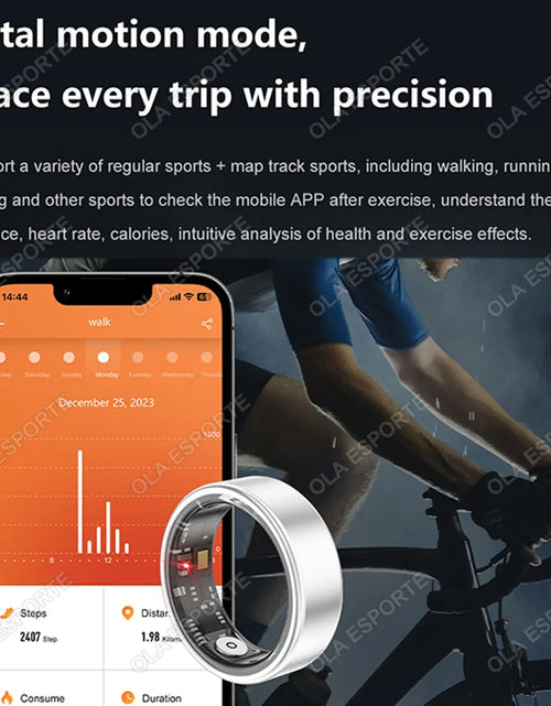 Load image into Gallery viewer, 2024 for XIAOMI SAMSUNG Smart Ring Men Women Heart Rate Blood Oxygen Monitor IP68 &amp; 5ATM Waterproof Smartring Multi-Sport Mode
