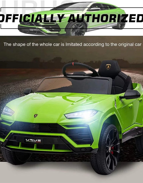 Load image into Gallery viewer, Lamborghini Urus 12V Electric Powered Ride on Car Toys for Girls Boys, Black Kids Electric Vehicles Ride on Toys with Remote Control, Foot Pedal, MP3 Player and LED Headlights, CL61
