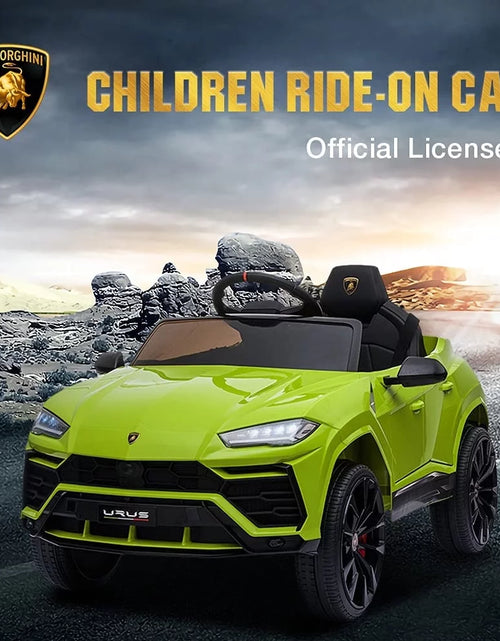 Load image into Gallery viewer, Lamborghini Urus 12V Electric Powered Ride on Car Toys for Girls Boys, Black Kids Electric Vehicles Ride on Toys with Remote Control, Foot Pedal, MP3 Player and LED Headlights, CL61
