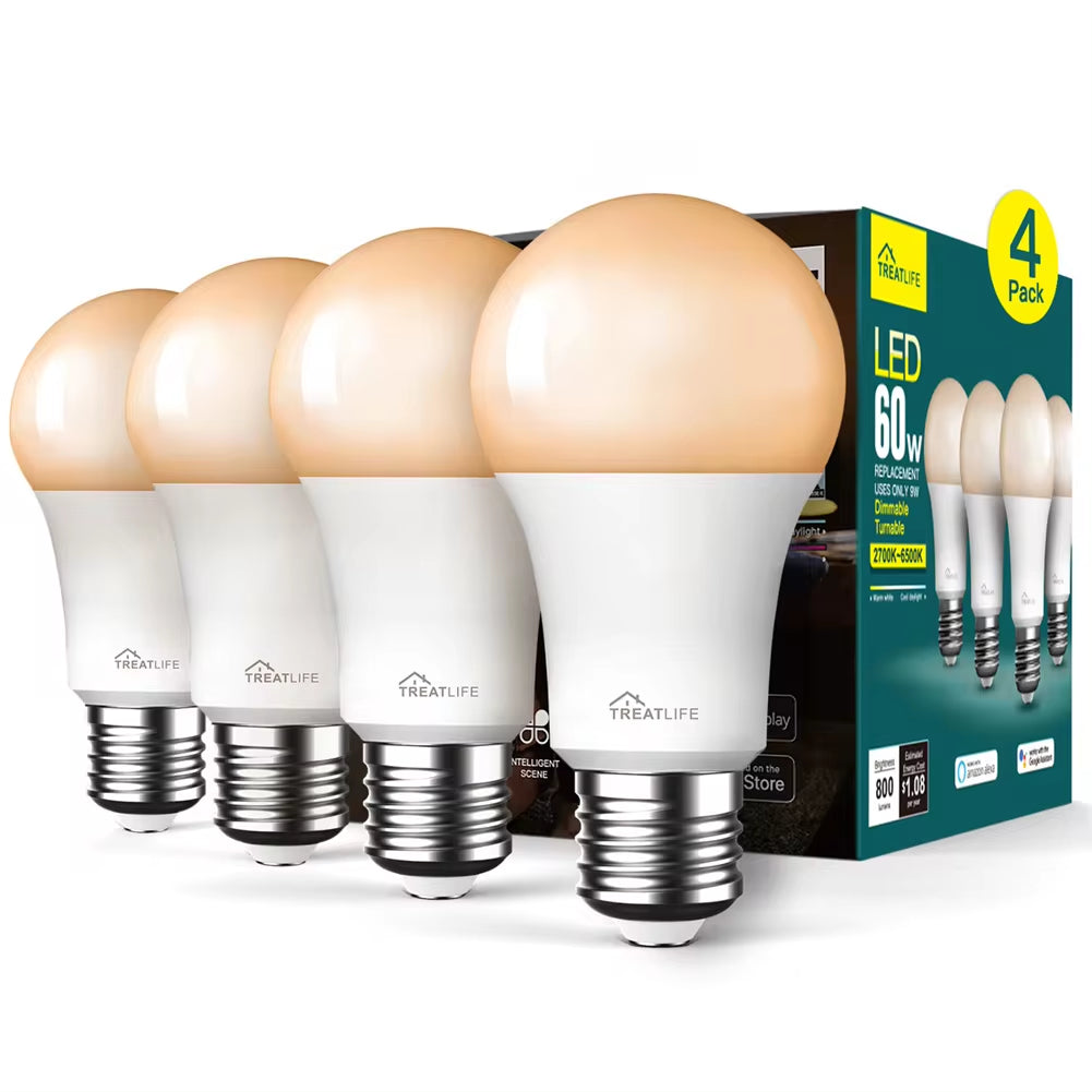 TUYA Wifi Smart CW LED Light Bulb Lightbulbs E27 9W 220-240V Dimmable Cold&Warm Smart Light Bulb Voice Control Alexa Google