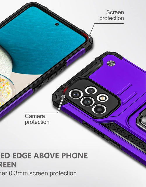 Load image into Gallery viewer, Samsung Galaxy S22 Ultra Case,  Ring Stand Shockproof Cover+Screen Protector-Purple
