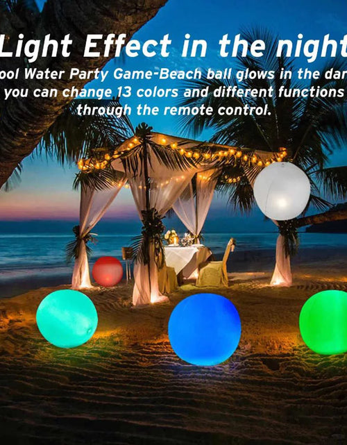 Load image into Gallery viewer, Pool Toys, LED Beach Ball Toy with 16 Color Changing Lights, Pool Games Beach Party Outdoor Games for Teens Adults Family, Glow in the Dark Party Supplies (1PC)
