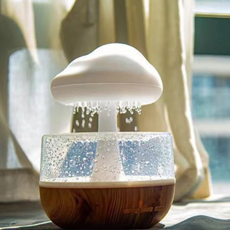 Xiaomi Rain Cloud Humidifier Rain Colorful Mushroom Cloud Raindrop Atmosphere Lamp Night Light Essential Oil Humidifier Machine