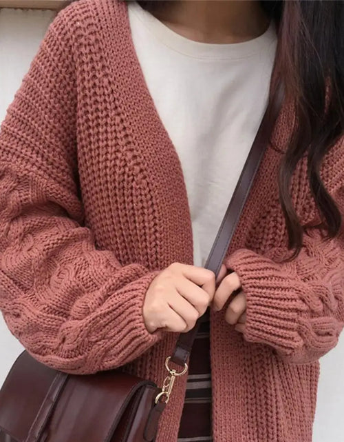 Load image into Gallery viewer, 70% Dropshipping!2021 New Women&#39;S Cardigan Jacket Pocket Sweater Long Women&#39;S Warm Sweater Knitted Women Sweater Winter
