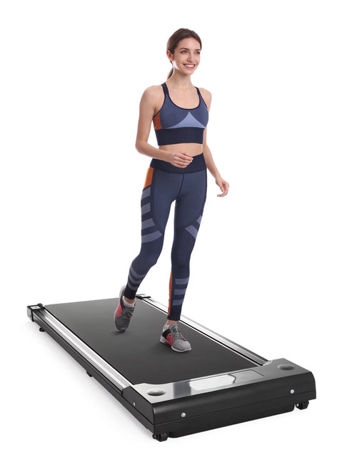 Load image into Gallery viewer, 2 in 1 under Desk Treadmill, Powerful and Quiet Walking Pad with Remote Control. Portable, Slim, Compact and Installation-Free Walking Jogging Running Treadmill for Home Office Gray
