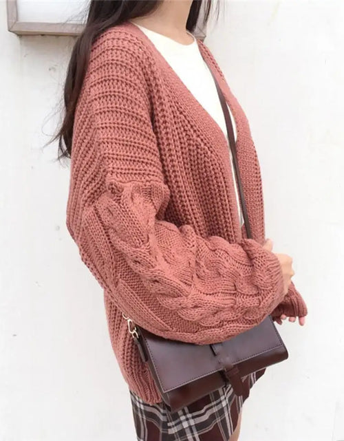 Load image into Gallery viewer, 70% Dropshipping!2021 New Women&#39;S Cardigan Jacket Pocket Sweater Long Women&#39;S Warm Sweater Knitted Women Sweater Winter
