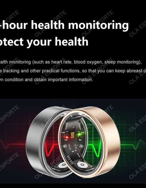 Load image into Gallery viewer, 2024 for XIAOMI SAMSUNG Smart Ring Men Women Heart Rate Blood Oxygen Monitor IP68 &amp; 5ATM Waterproof Smartring Multi-Sport Mode
