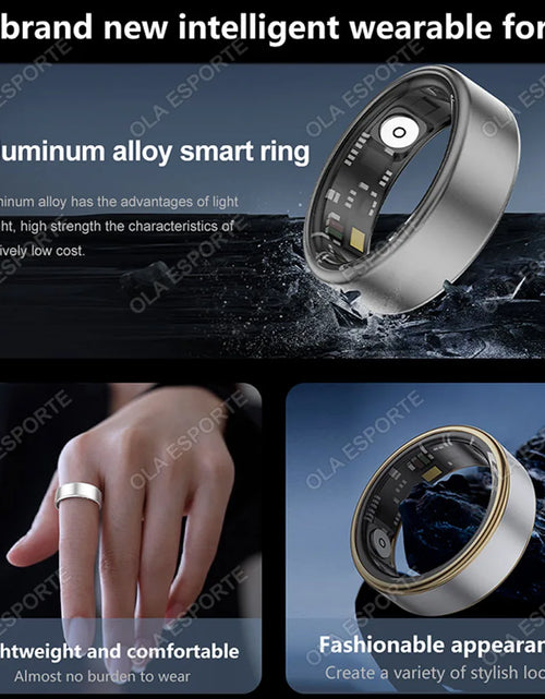 Load image into Gallery viewer, 2024 for XIAOMI SAMSUNG Smart Ring Men Women Heart Rate Blood Oxygen Monitor IP68 &amp; 5ATM Waterproof Smartring Multi-Sport Mode
