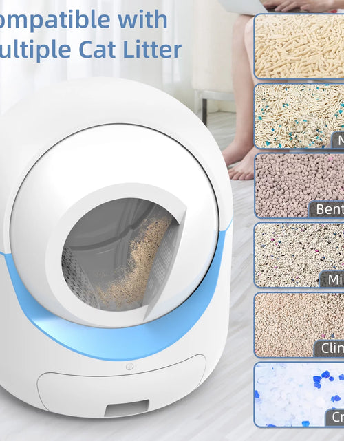 Load image into Gallery viewer, Self Cleaning Cat Litter Box, Automatic Litter Box with 2.4G Wifi APP Control , 40 Litter Liners&amp;Mat
