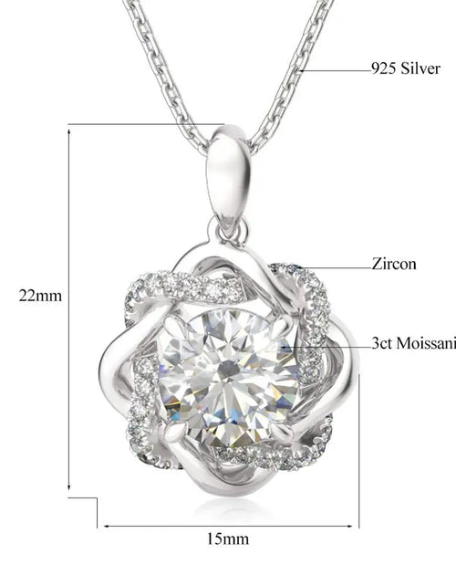 Load image into Gallery viewer, Birthday Jewelry Gift Star of David 3Ct Moissanite Necklace Pendant for Women Certified Silver 925 Jewelry 2023 Trending
