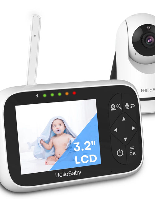 Load image into Gallery viewer, Baby Monitor-Hb6336 with Camera and Audio, 3.2&quot; IPS Color Display, Full Remote Pan Zoom, IR Night Vision, 1000 Ft. Range, Wall Mount, No Wifi Baby Camera Monitor
